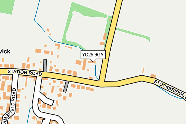 YO25 9GA map - OS OpenMap – Local (Ordnance Survey)