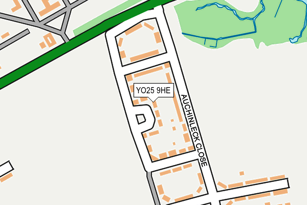 YO25 9HE map - OS OpenMap – Local (Ordnance Survey)