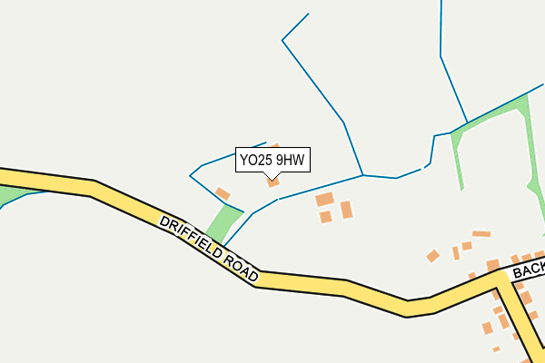 YO25 9HW map - OS OpenMap – Local (Ordnance Survey)