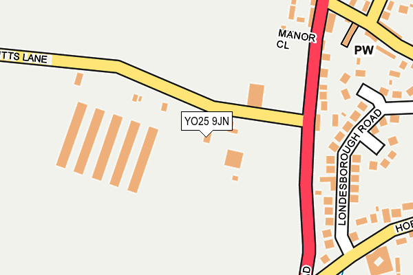 YO25 9JN map - OS OpenMap – Local (Ordnance Survey)