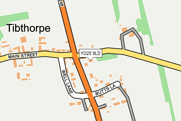 YO25 9LD map - OS OpenMap – Local (Ordnance Survey)