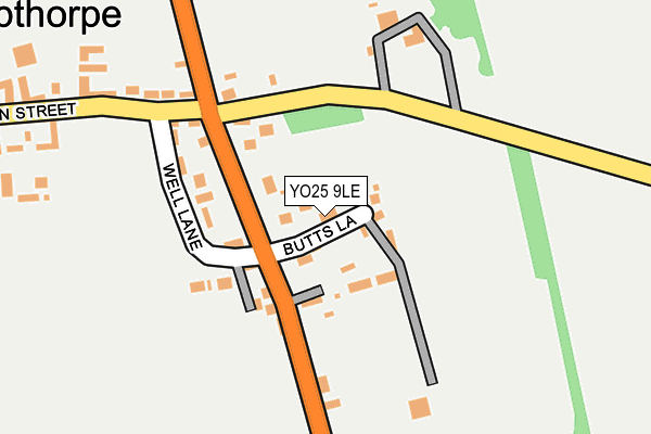 YO25 9LE map - OS OpenMap – Local (Ordnance Survey)