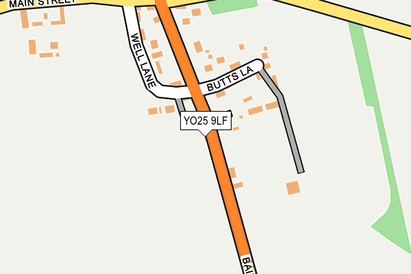 YO25 9LF map - OS OpenMap – Local (Ordnance Survey)
