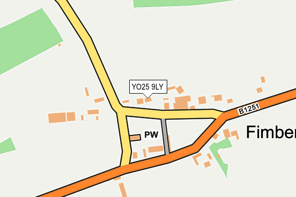 YO25 9LY map - OS OpenMap – Local (Ordnance Survey)