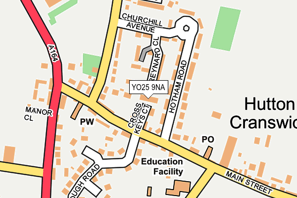 YO25 9NA map - OS OpenMap – Local (Ordnance Survey)