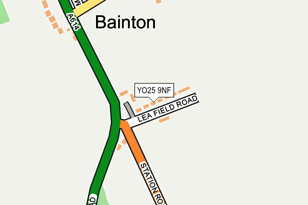 YO25 9NF map - OS OpenMap – Local (Ordnance Survey)