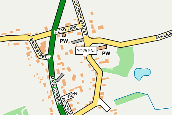 YO25 9NJ map - OS OpenMap – Local (Ordnance Survey)