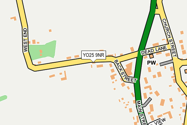 YO25 9NR map - OS OpenMap – Local (Ordnance Survey)