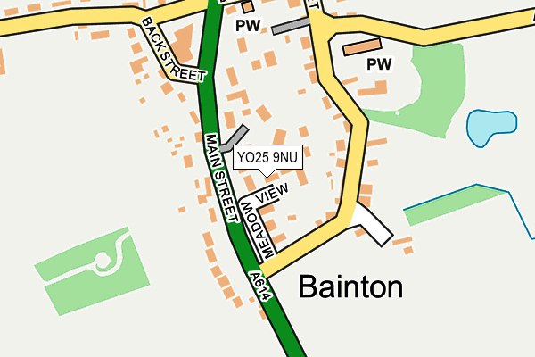 YO25 9NU map - OS OpenMap – Local (Ordnance Survey)