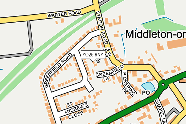 YO25 9NY map - OS OpenMap – Local (Ordnance Survey)