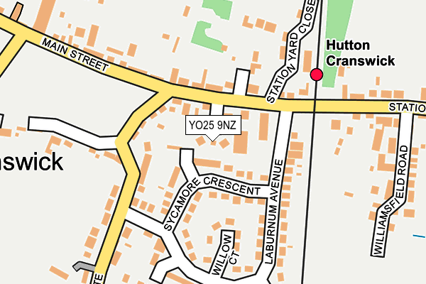 YO25 9NZ map - OS OpenMap – Local (Ordnance Survey)