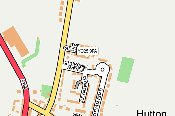 YO25 9PA map - OS OpenMap – Local (Ordnance Survey)