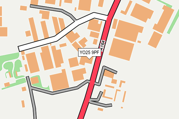 YO25 9PF map - OS OpenMap – Local (Ordnance Survey)