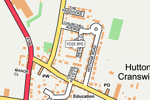 YO25 9PG map - OS OpenMap – Local (Ordnance Survey)