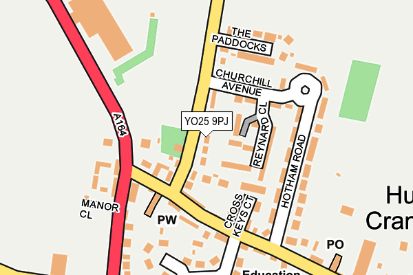 YO25 9PJ map - OS OpenMap – Local (Ordnance Survey)