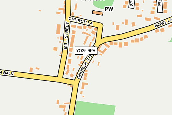 YO25 9PR map - OS OpenMap – Local (Ordnance Survey)