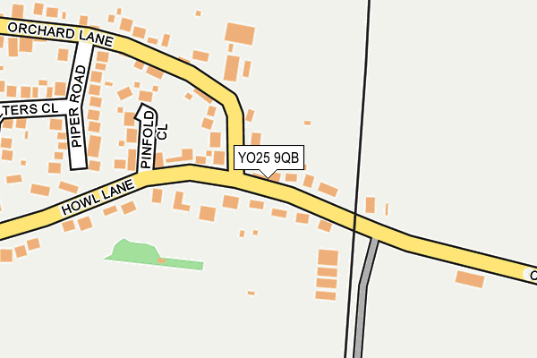 YO25 9QB map - OS OpenMap – Local (Ordnance Survey)