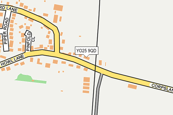YO25 9QD map - OS OpenMap – Local (Ordnance Survey)