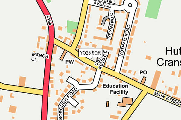 YO25 9QR map - OS OpenMap – Local (Ordnance Survey)