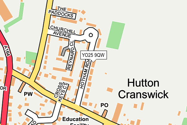 YO25 9QW map - OS OpenMap – Local (Ordnance Survey)