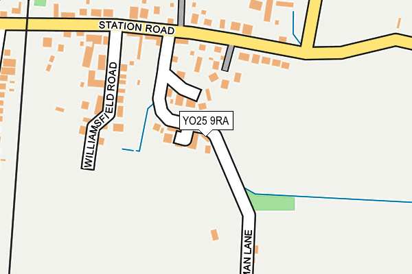 YO25 9RA map - OS OpenMap – Local (Ordnance Survey)