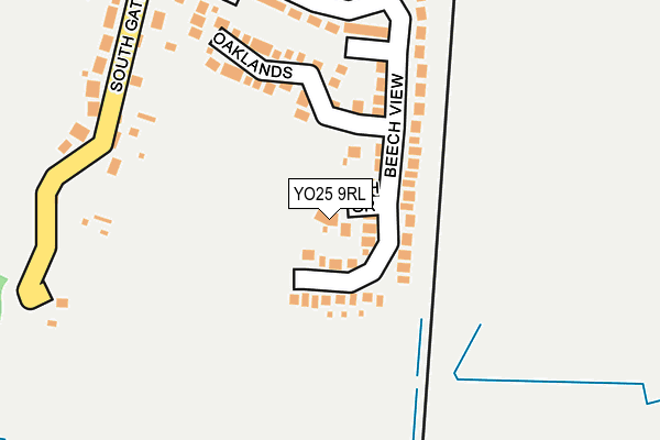 YO25 9RL map - OS OpenMap – Local (Ordnance Survey)