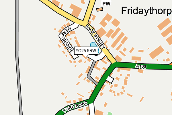YO25 9RW map - OS OpenMap – Local (Ordnance Survey)