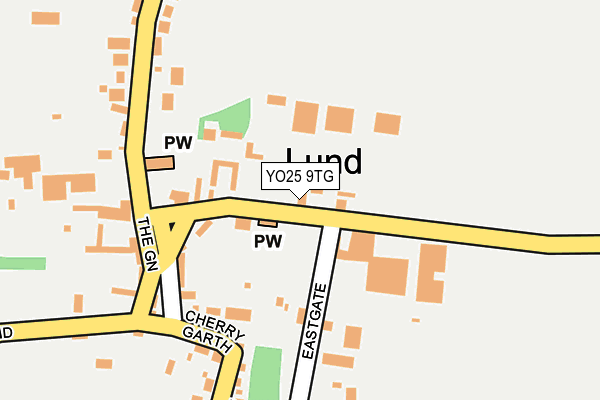 YO25 9TG map - OS OpenMap – Local (Ordnance Survey)