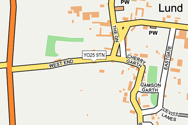 YO25 9TN map - OS OpenMap – Local (Ordnance Survey)