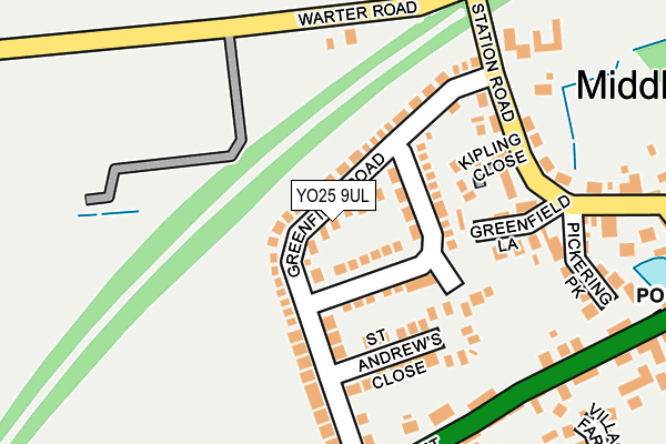 YO25 9UL map - OS OpenMap – Local (Ordnance Survey)