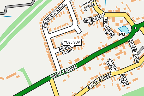 YO25 9UP map - OS OpenMap – Local (Ordnance Survey)