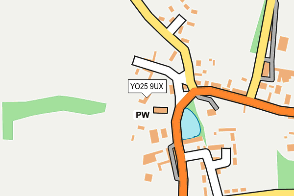 YO25 9UX map - OS OpenMap – Local (Ordnance Survey)