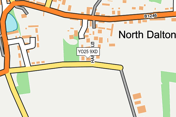 YO25 9XD map - OS OpenMap – Local (Ordnance Survey)