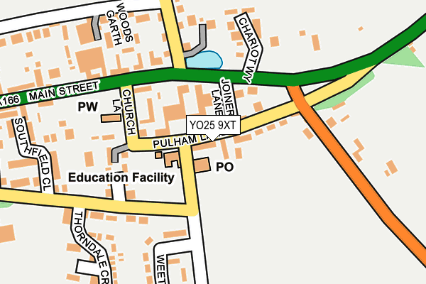 YO25 9XT map - OS OpenMap – Local (Ordnance Survey)