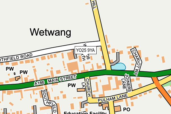 YO25 9YA map - OS OpenMap – Local (Ordnance Survey)