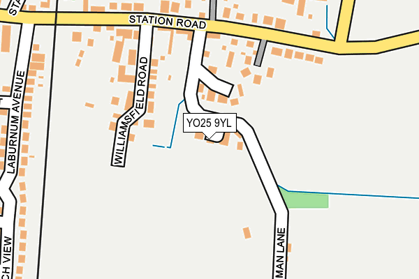 YO25 9YL map - OS OpenMap – Local (Ordnance Survey)