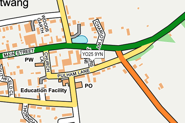 YO25 9YN map - OS OpenMap – Local (Ordnance Survey)