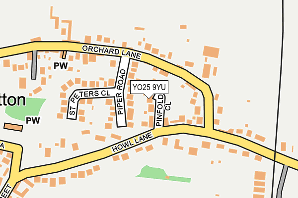 YO25 9YU map - OS OpenMap – Local (Ordnance Survey)