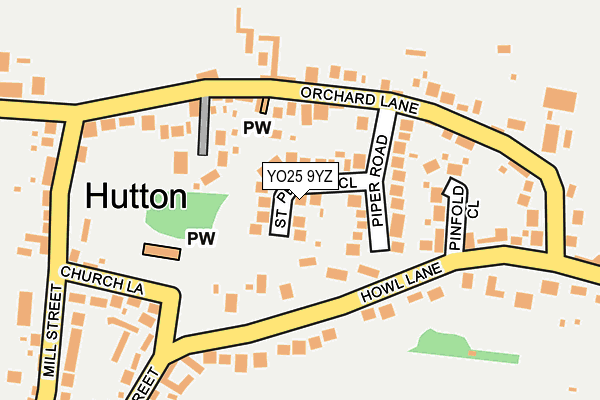 YO25 9YZ map - OS OpenMap – Local (Ordnance Survey)