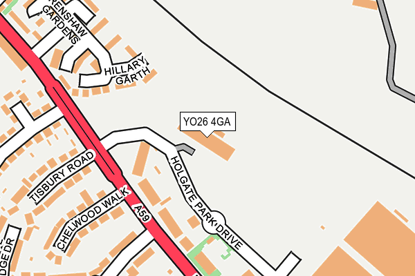 YO26 4GA map - OS OpenMap – Local (Ordnance Survey)