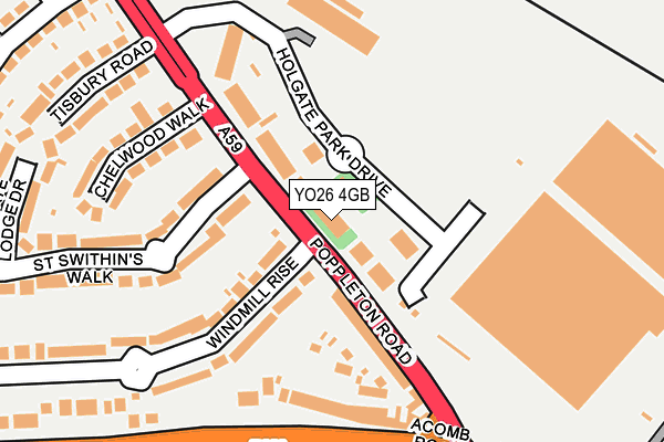 YO26 4GB map - OS OpenMap – Local (Ordnance Survey)