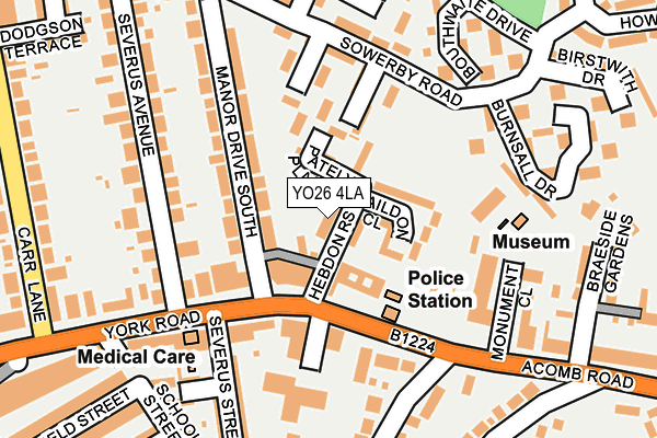 YO26 4LA map - OS OpenMap – Local (Ordnance Survey)