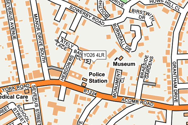 YO26 4LR map - OS OpenMap – Local (Ordnance Survey)