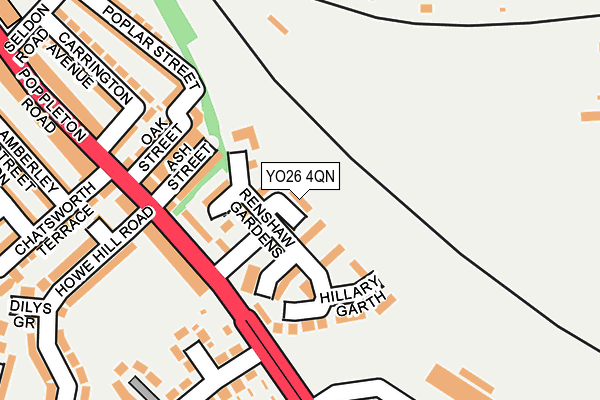 YO26 4QN map - OS OpenMap – Local (Ordnance Survey)