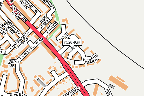 YO26 4QR map - OS OpenMap – Local (Ordnance Survey)