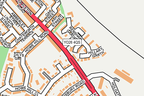 YO26 4QS map - OS OpenMap – Local (Ordnance Survey)