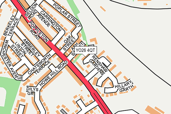 YO26 4QT map - OS OpenMap – Local (Ordnance Survey)