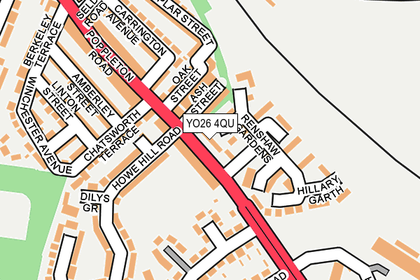 YO26 4QU map - OS OpenMap – Local (Ordnance Survey)