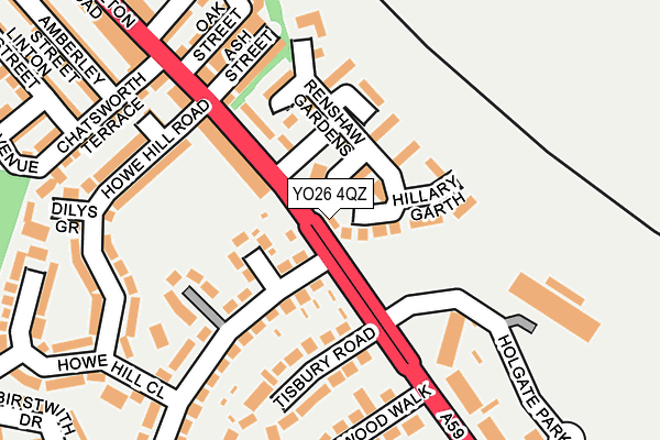 YO26 4QZ map - OS OpenMap – Local (Ordnance Survey)