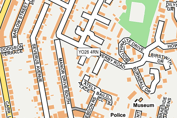 YO26 4RN map - OS OpenMap – Local (Ordnance Survey)